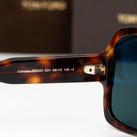 Tom Ford Women Sunglasses Blonde Havana Blue Pilot FT0933/S 53V NEW AUTHENTIC